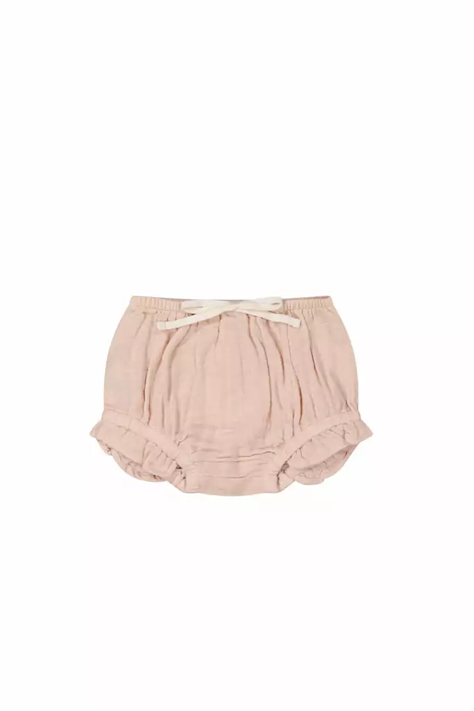 Jamie Kay Organic Cotton Muslin Frill Bloomer in Misty Pink