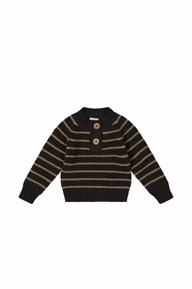 Jamie Kay Daniel Jumper in Dark Chocolate/Woodsmoke