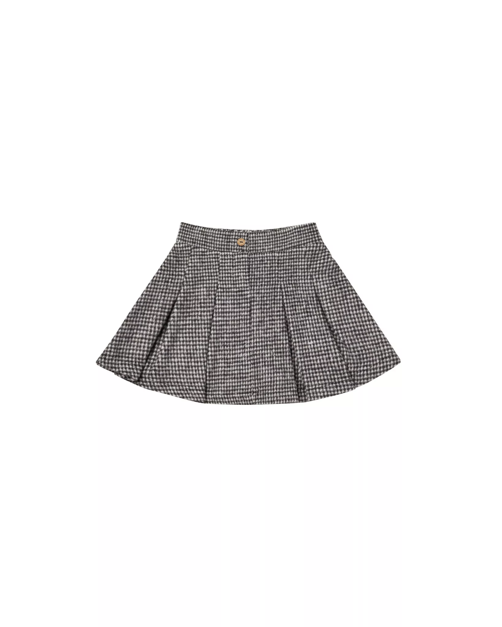 Rylee + Cru Tailored Skirt In Black Houndstooth
