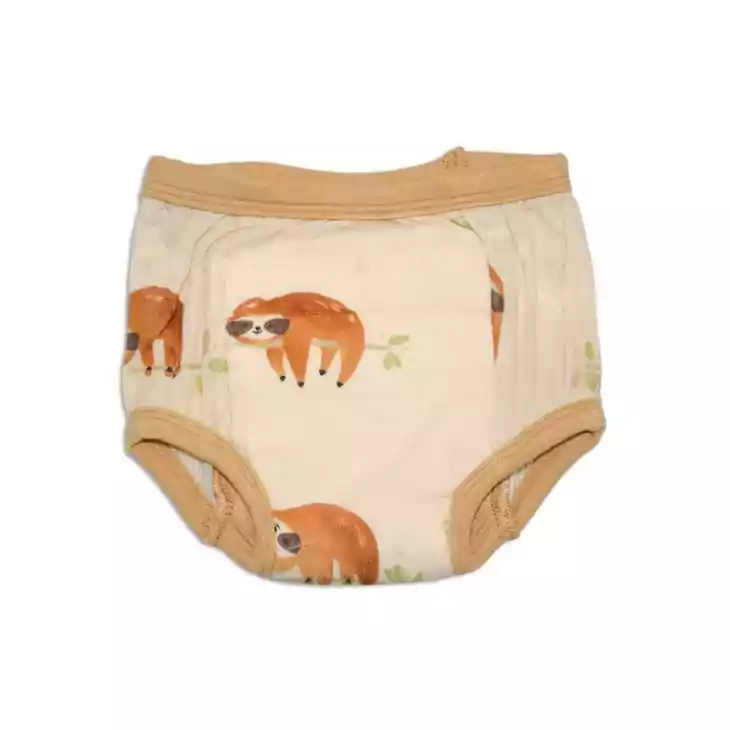 Silkberry Baby Sleepy Sloth Print Bamboo Training Pants