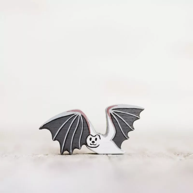 Wooden Caterpillar Toys Wooden Night Bat Figurine