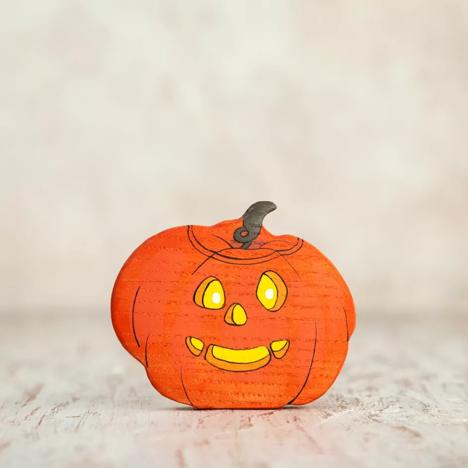 Wooden Caterpillar Toys Wooden Jack-O-Lantern