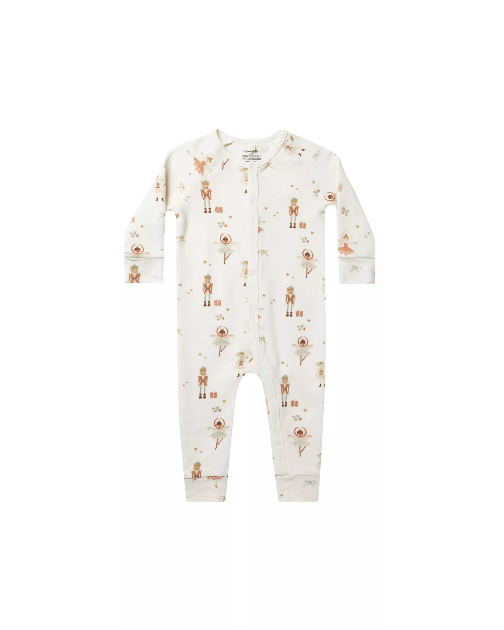 Rylee + Cru Organic Pajama Long John In Nutcracker