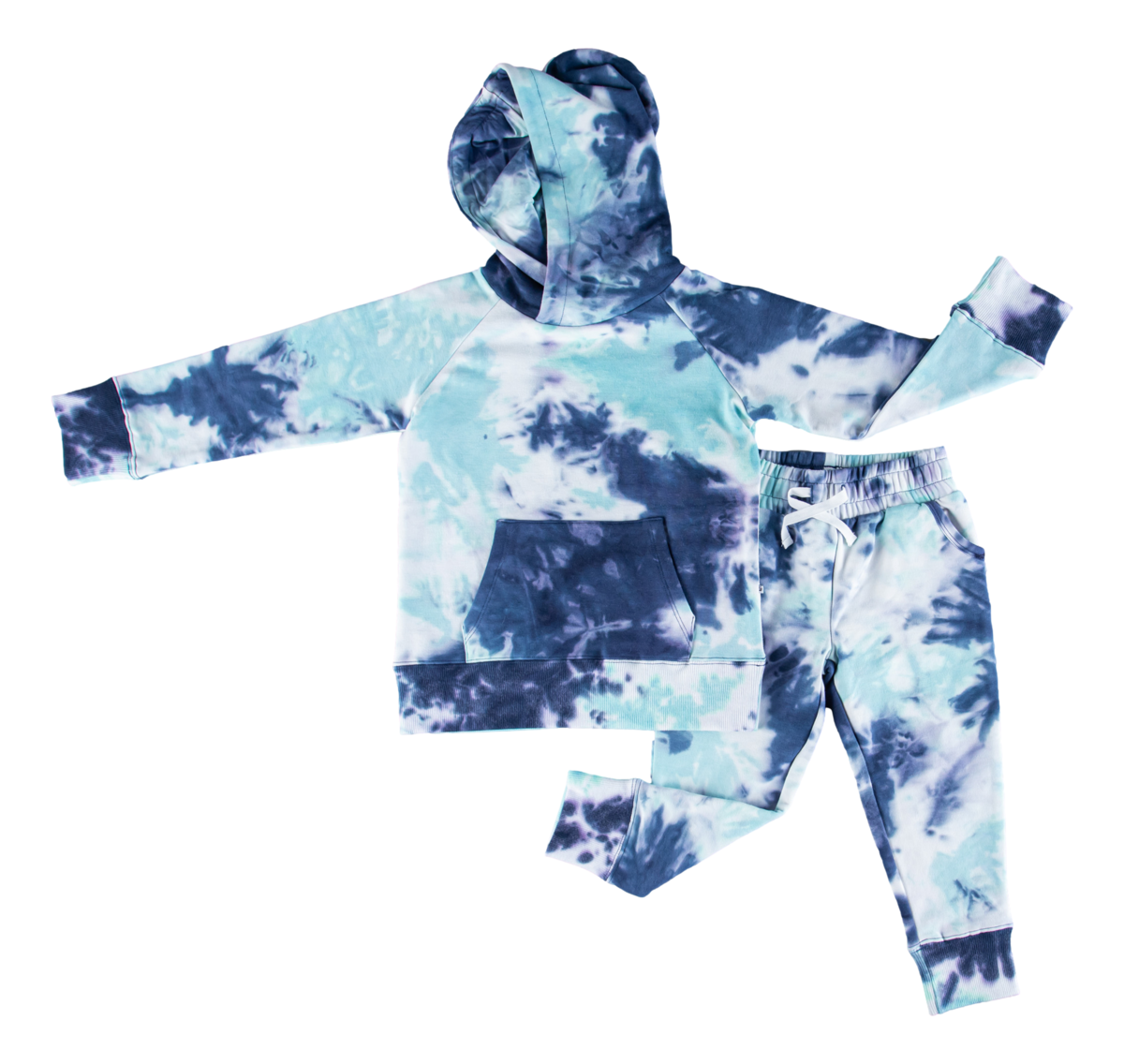 Birdie Bean Navy/Aruba Tie-Dye Jogger Set