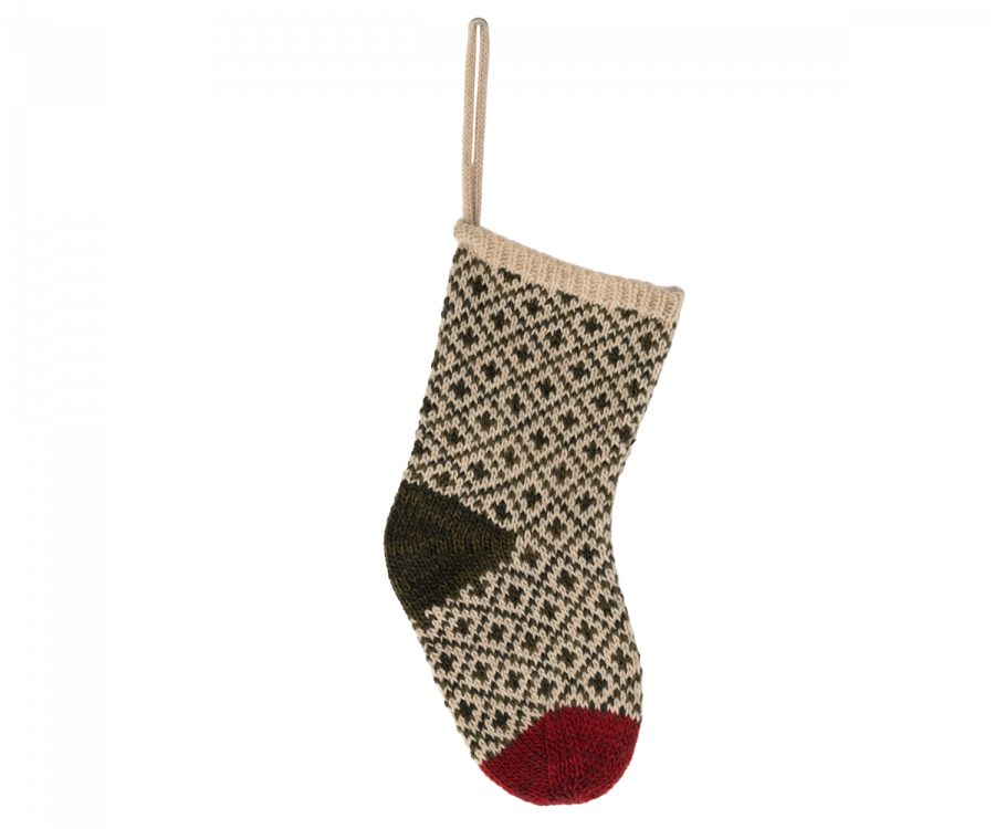 Maileg Christmas Stocking in Winter Green