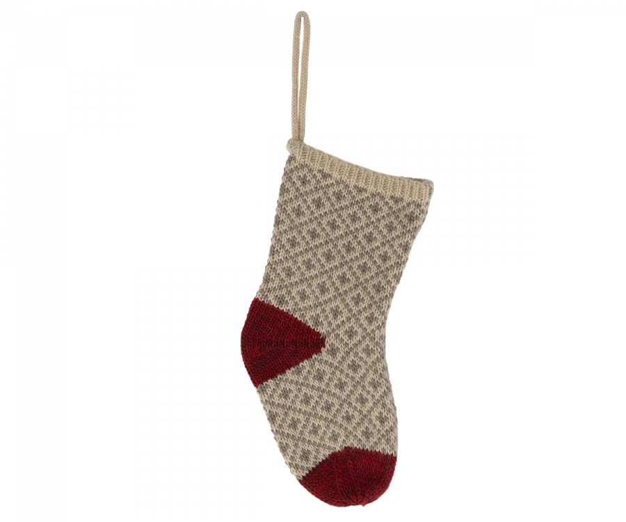 Maileg Christmas Stocking n Soft Grey