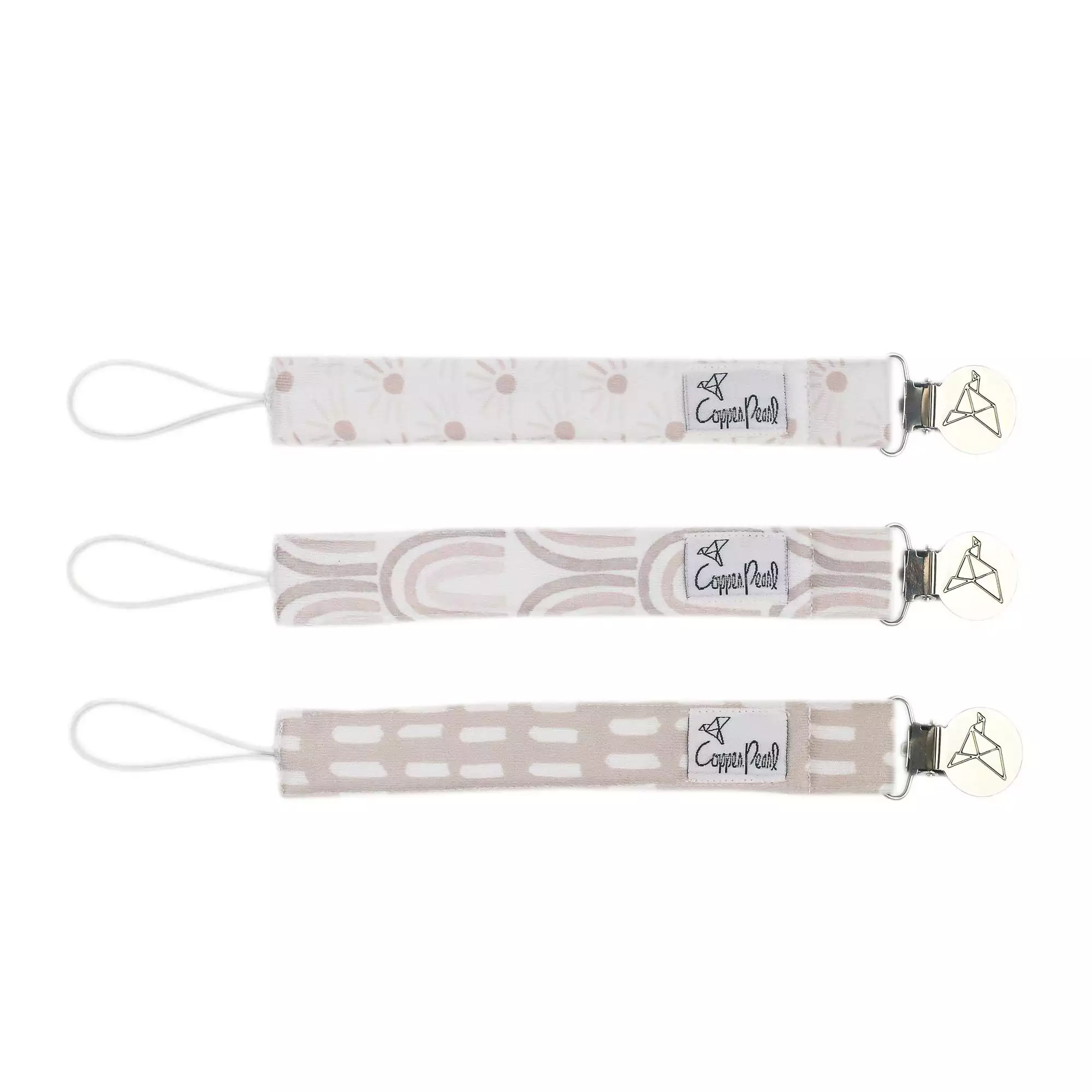 Copper Pearl Bliss Binky Clip Set Copper Pearl Bliss Binky Clip Set