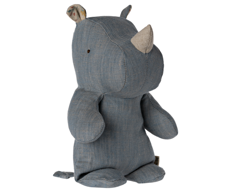 Maileg Safari Friends Small Rhino In Blue/Sand