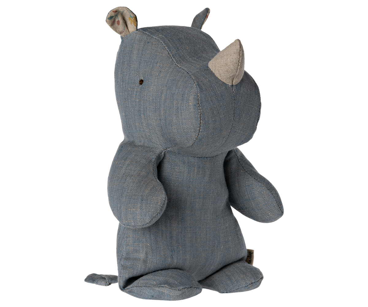 Maileg Safari Friends Small Rhino In Blue/Sand