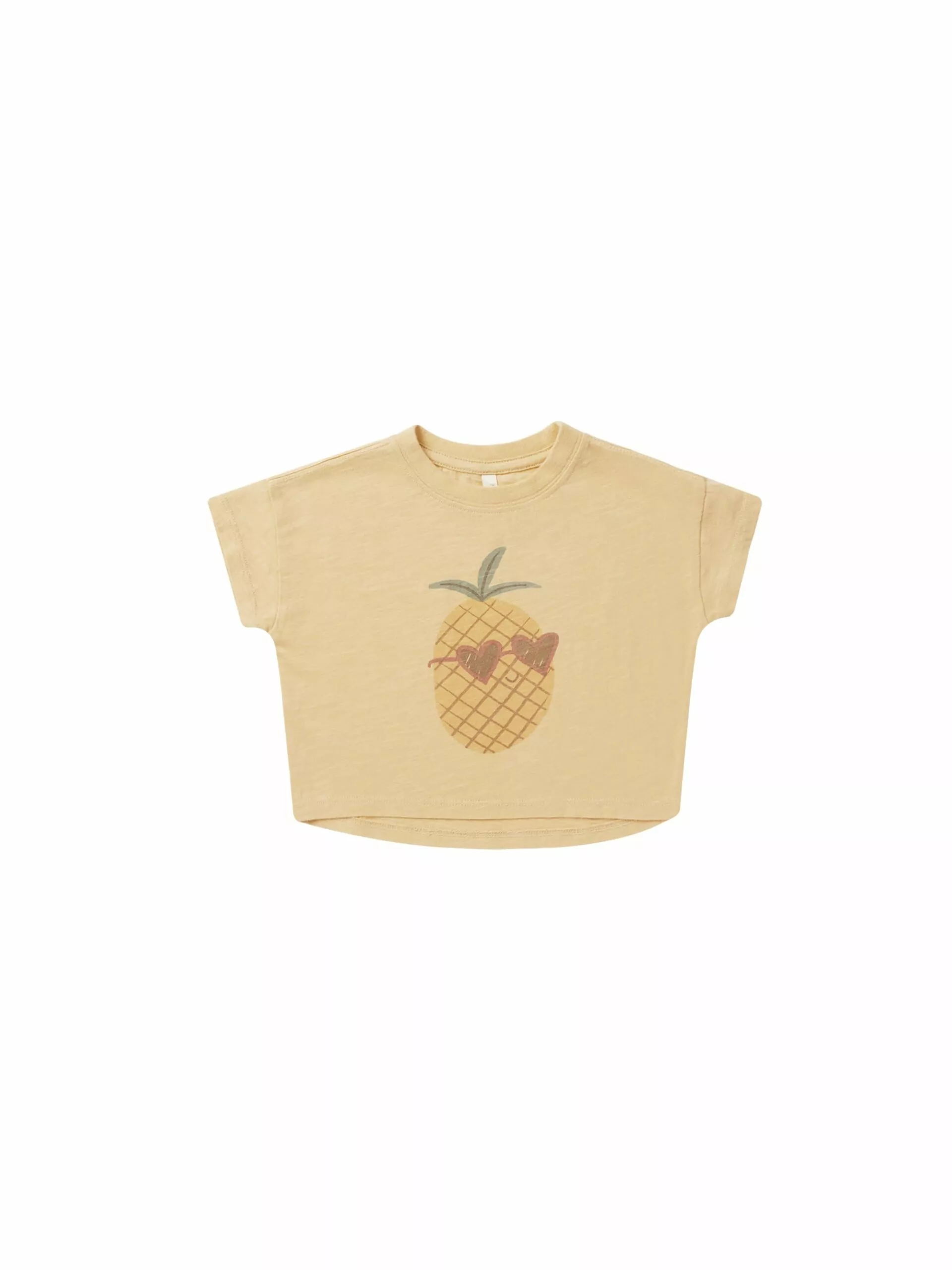 Rylee + Cru Boxy Tee In Pineapple