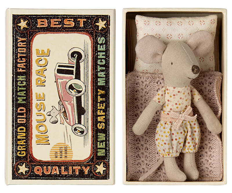 Maileg Little Sister Mouse in Matchbox