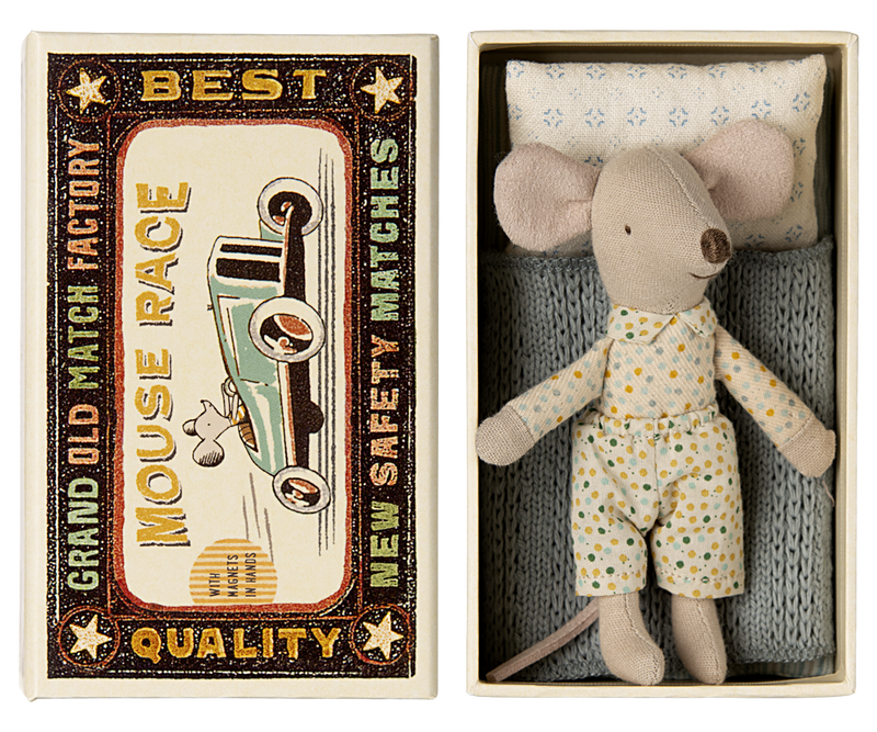 Maileg Little Brother Mouse in Matchbox