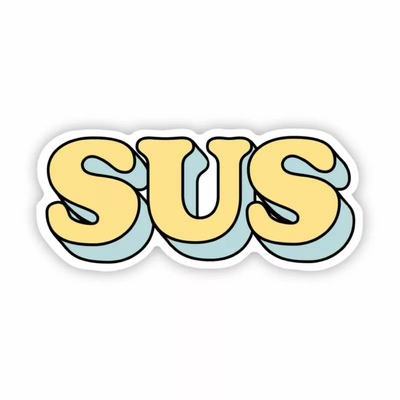 Big Moods Sus Yellow Sticker