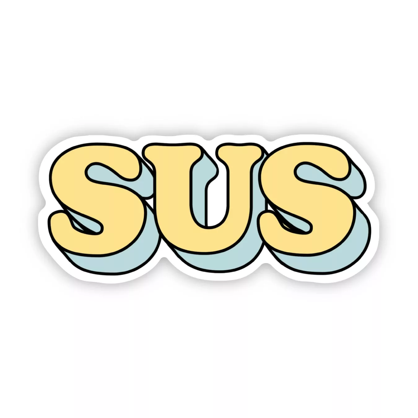 Big Moods Sus Yellow Sticker
