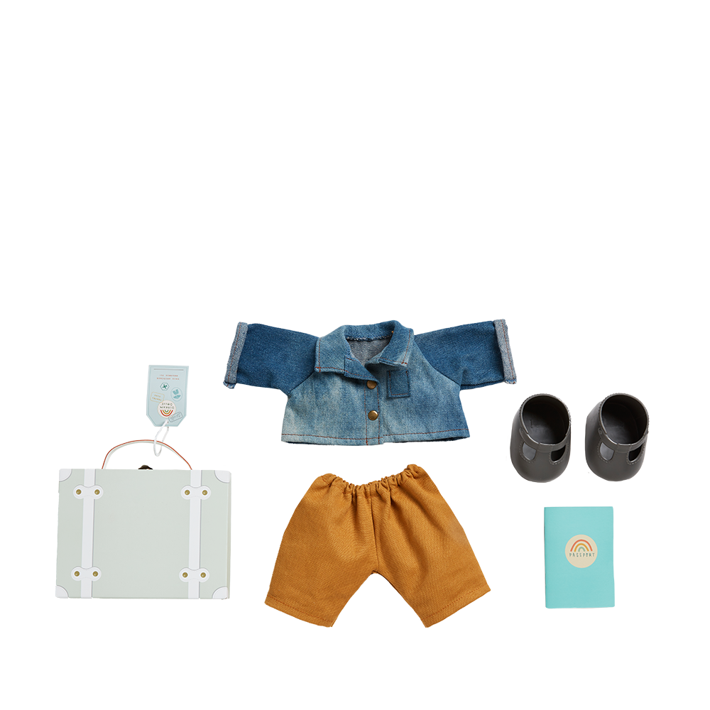 Olli Ella Dinkum Doll Travel Togs in Sage
