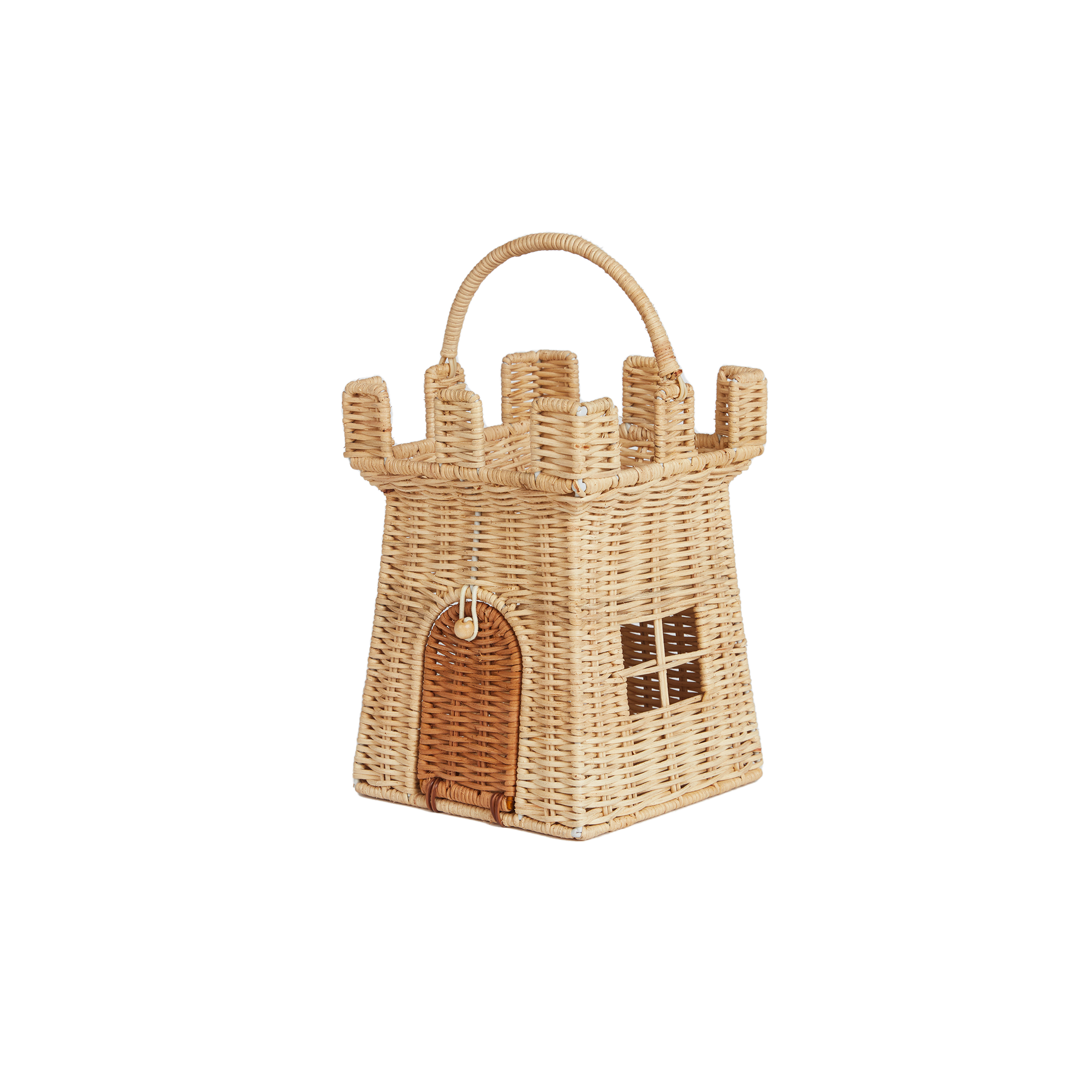 Olli Ella Rattan Castle Bag in Natural