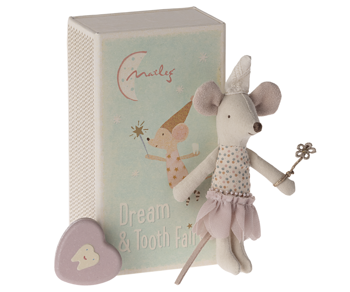 Maileg Tooth Fairy Mouse Little Sister in Matchbox