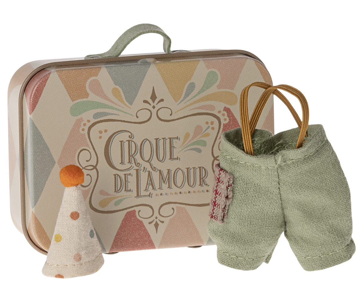 Maileg Clown Clothes in Suitcase for Little Brother Mouse