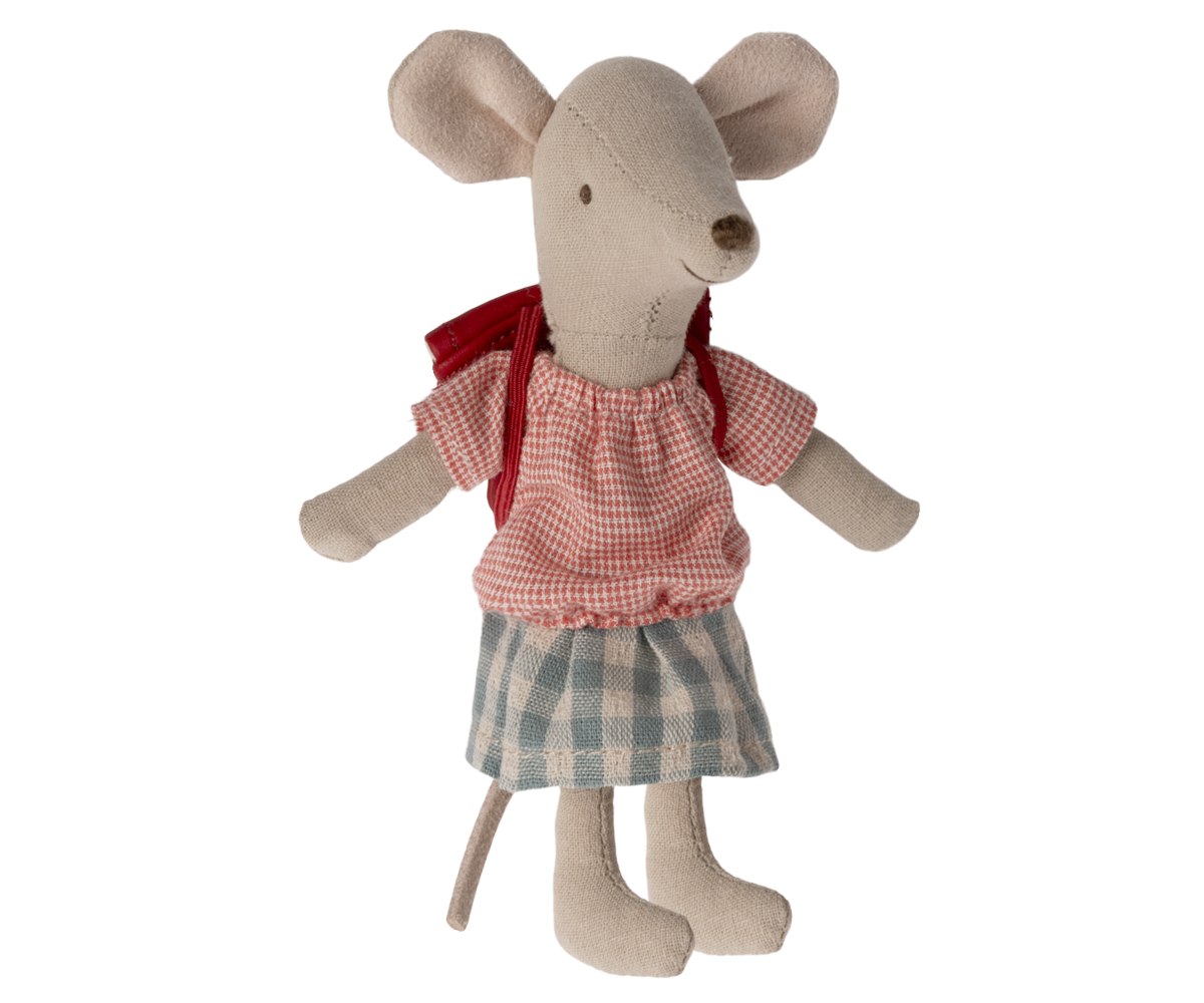 Maileg Big Sister Tricycle Mouse In Red
