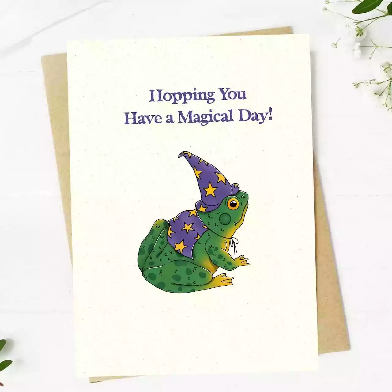 Big Moods Hopping You Have A Magical Day Frog Pun Birthday Card