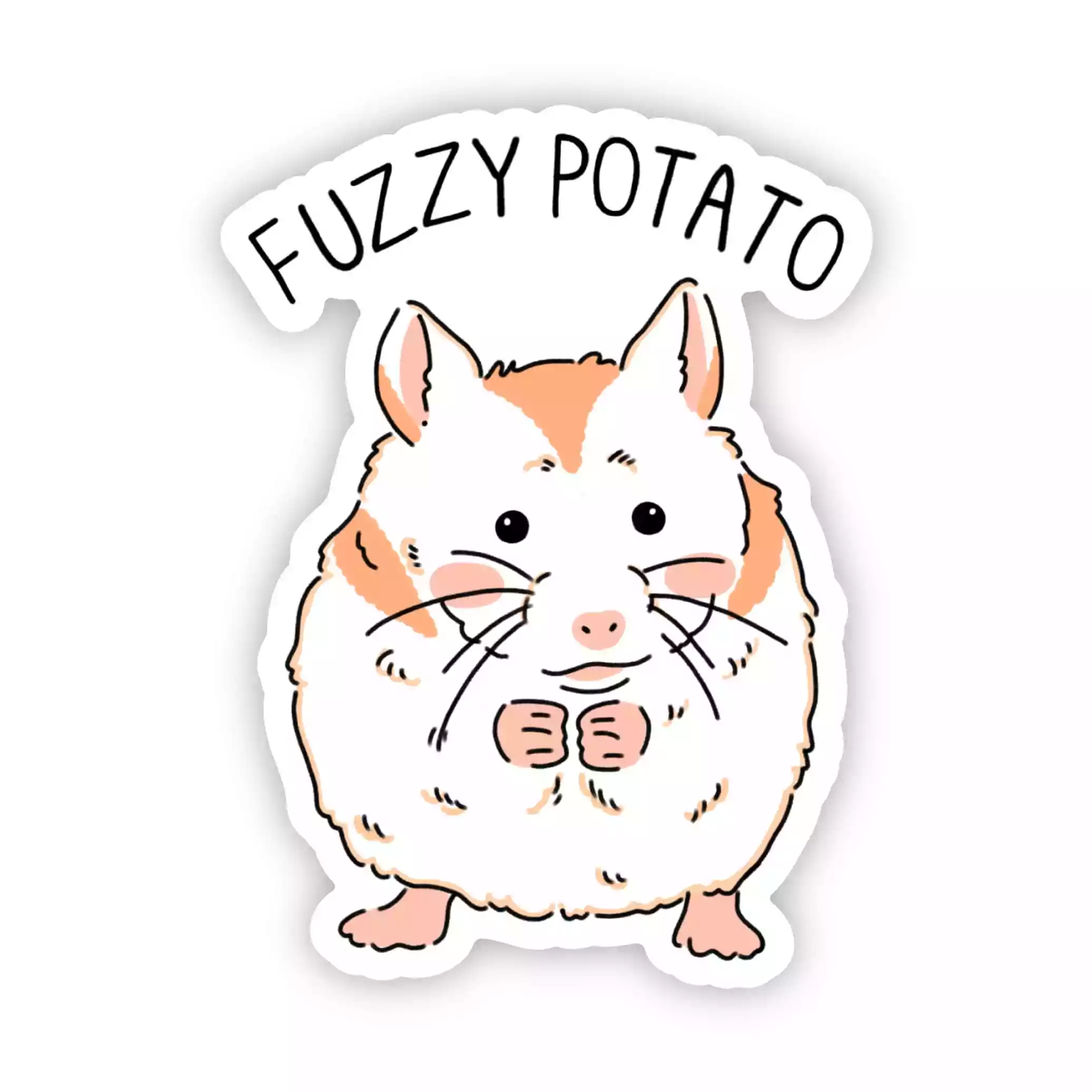 Big Moods Fuzzy Potato Hamster Sticker