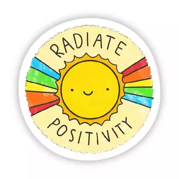 Big Moods Radiate Positivity Sticker