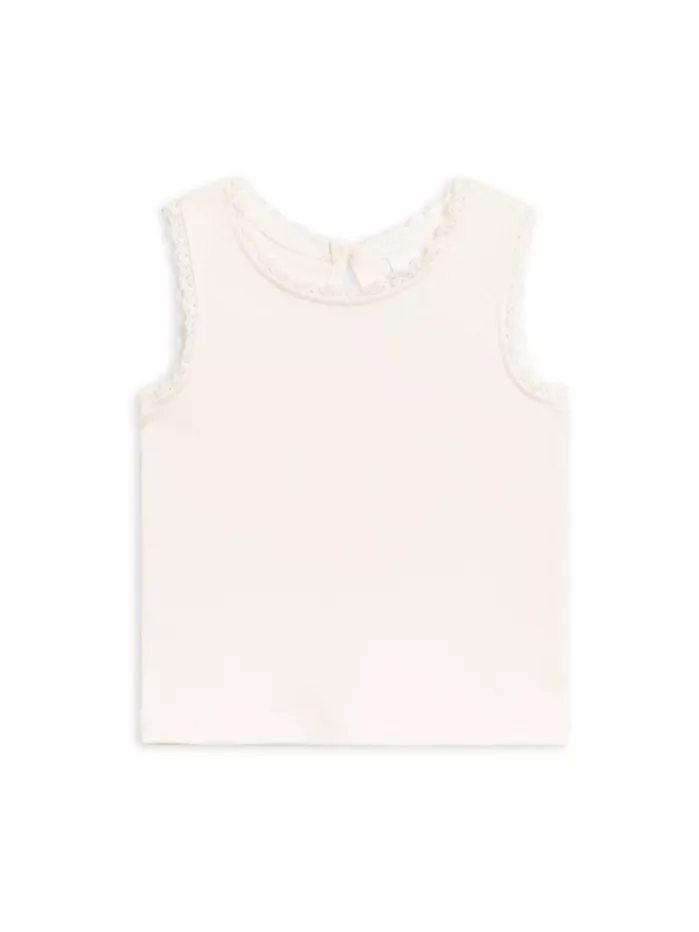 Colored Organics Selene Lace Tank in Ivory