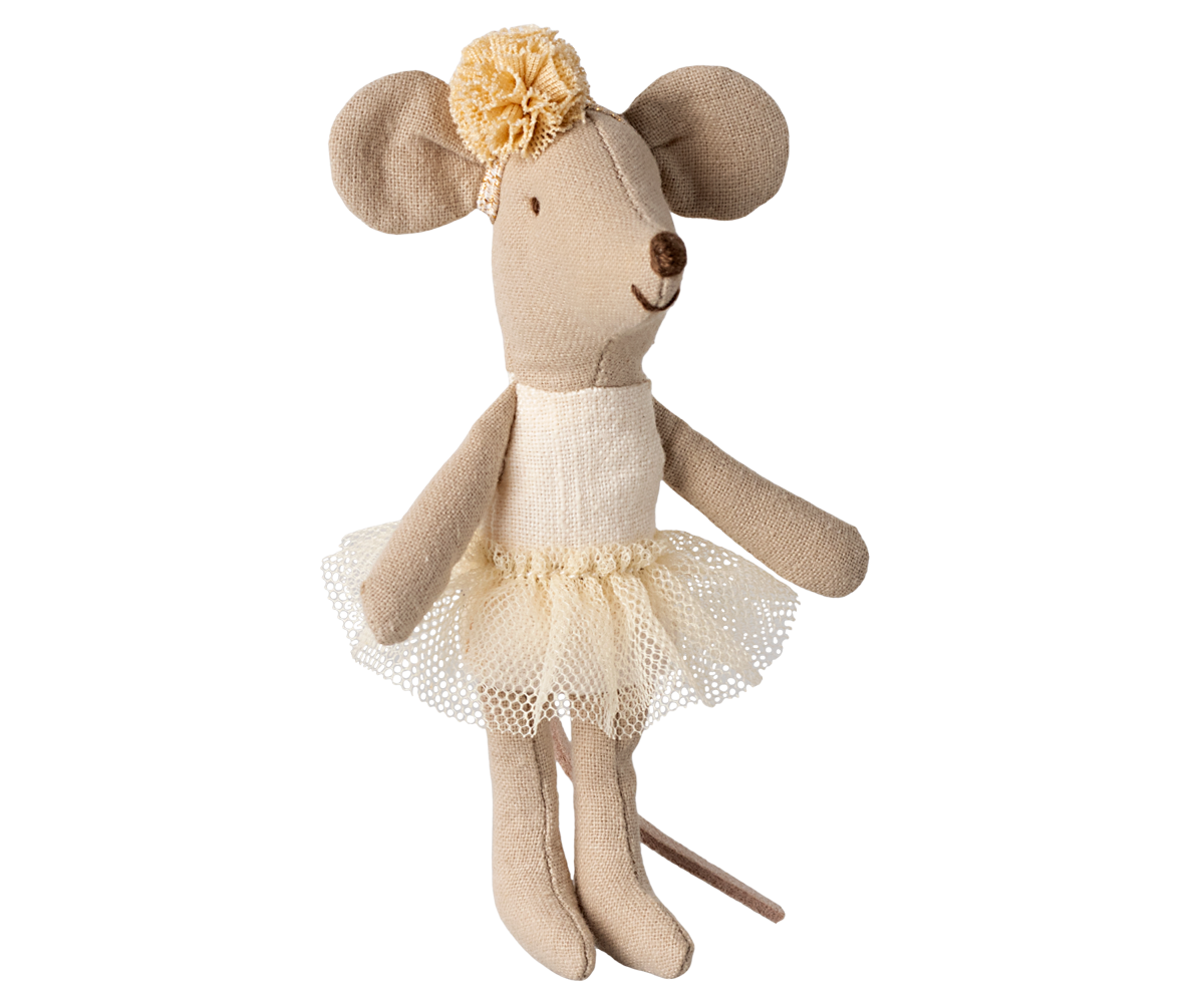 Maileg Ballerina Little Sister Mouse Off-White