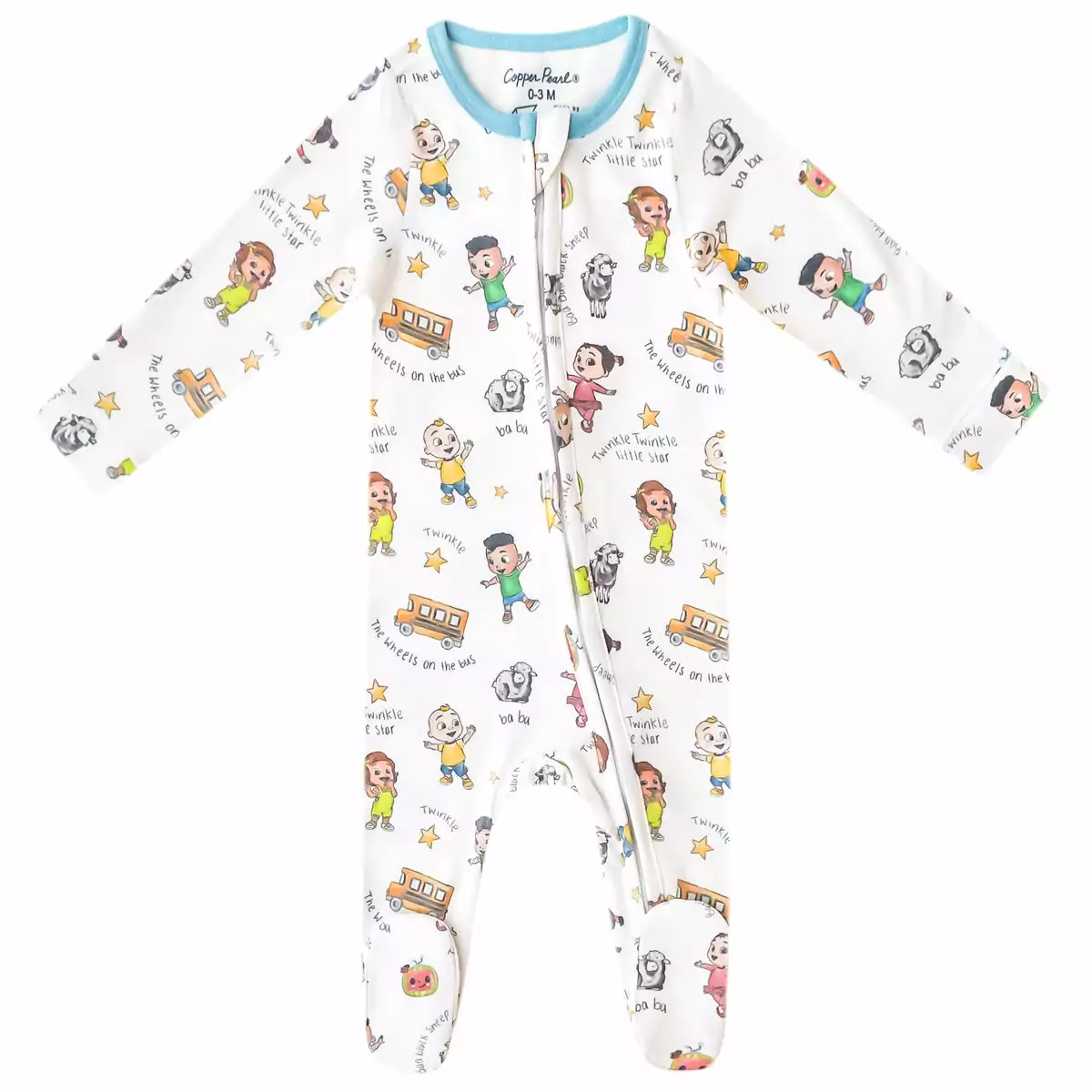Copper Pearl CoComelon Friends Zip Footie