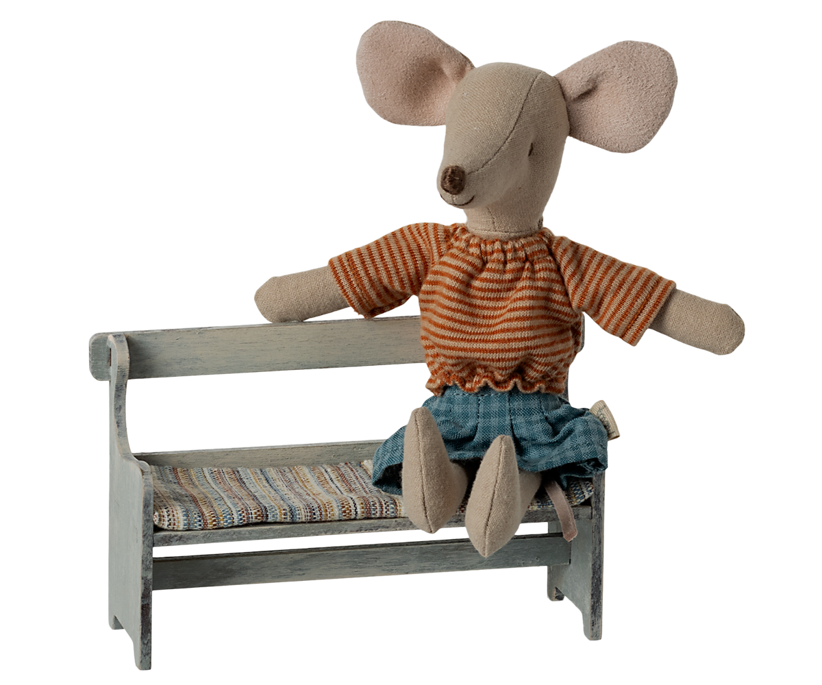 Maileg Bench In Vintage Off White For Mouse