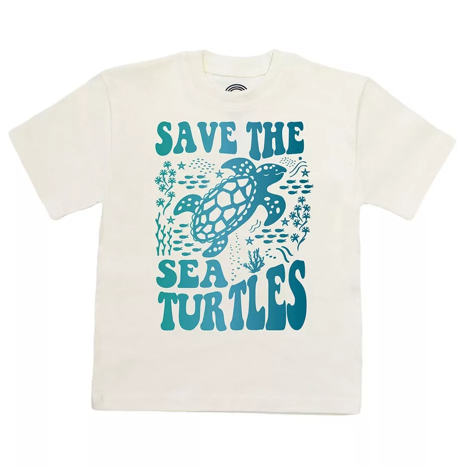 Emerson and Friends Save The Sea Turtles Ocean Conservation Cottton T-Shirt