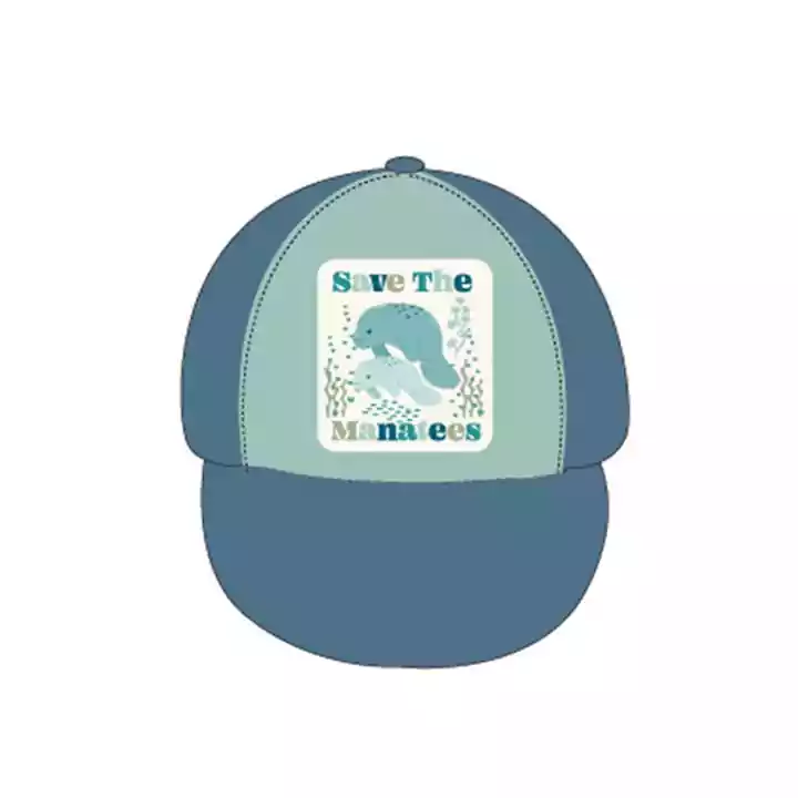 Emerson and Friends Save The Manatees Ocean Consevation Snapback Hat