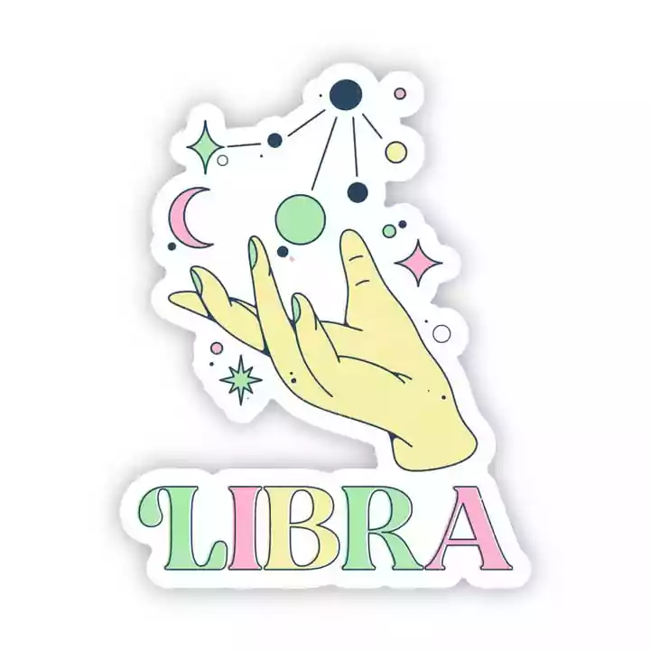 Big Moods Libra Zodiac Sign Sticker