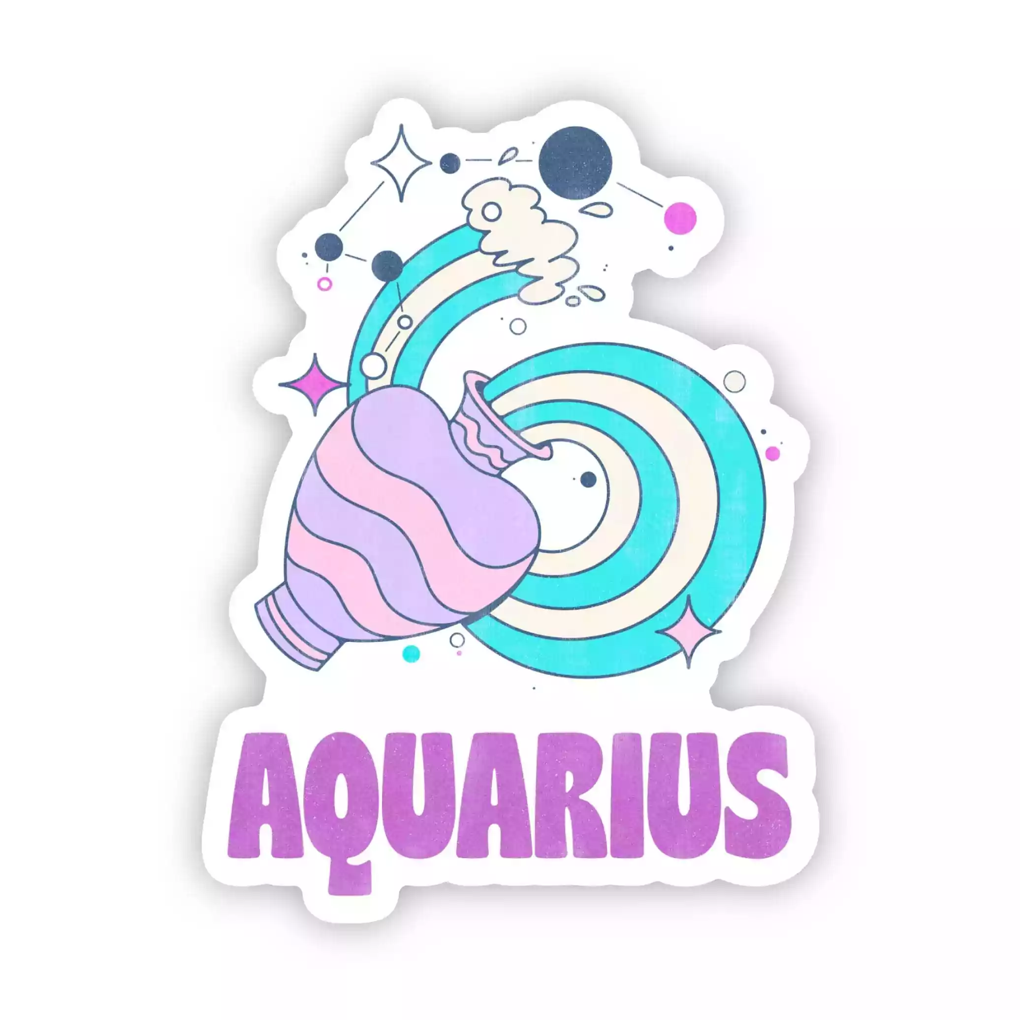 Big Moods Aquarius Zodiac Sign Sticker