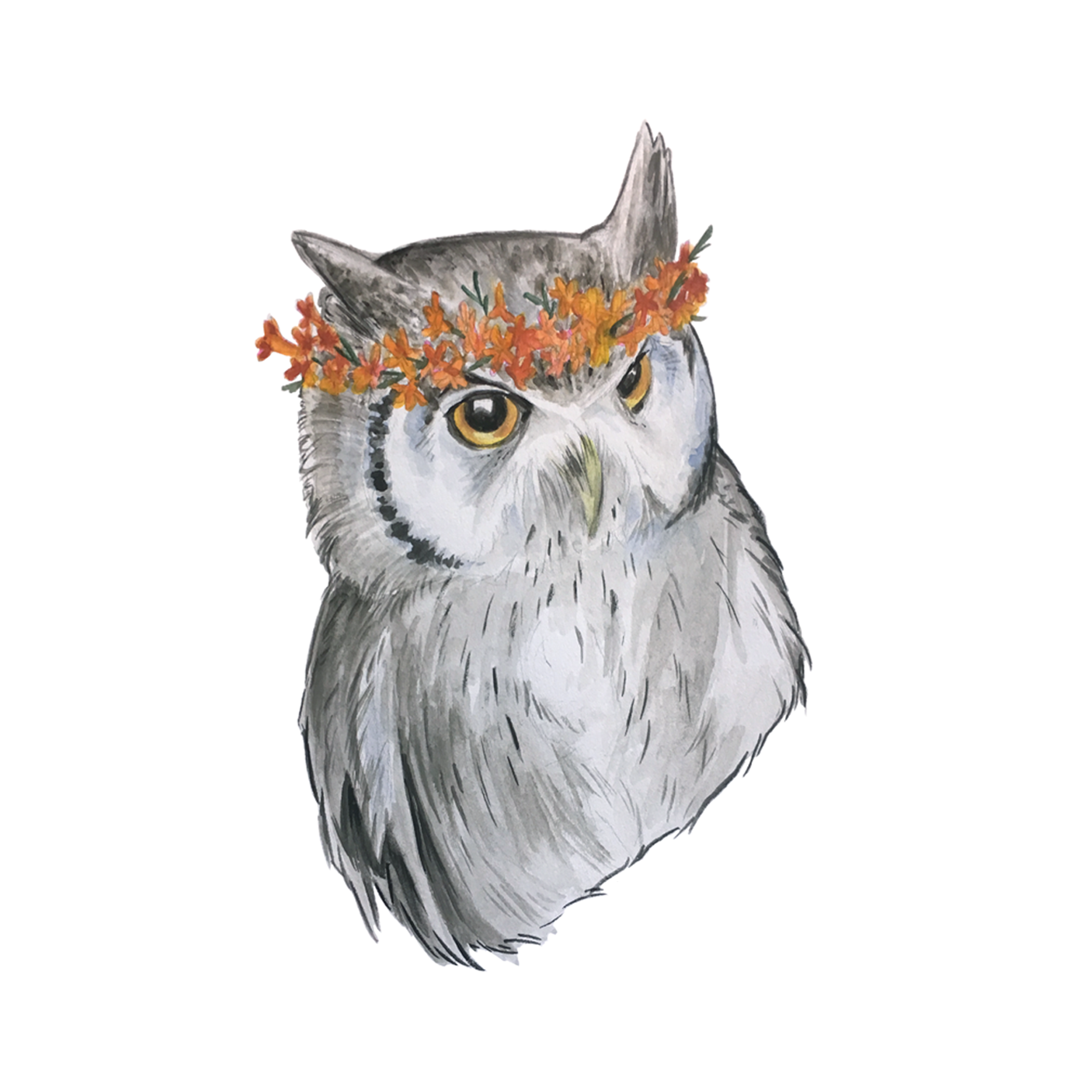Big Moods Whimsical Owl Sticker