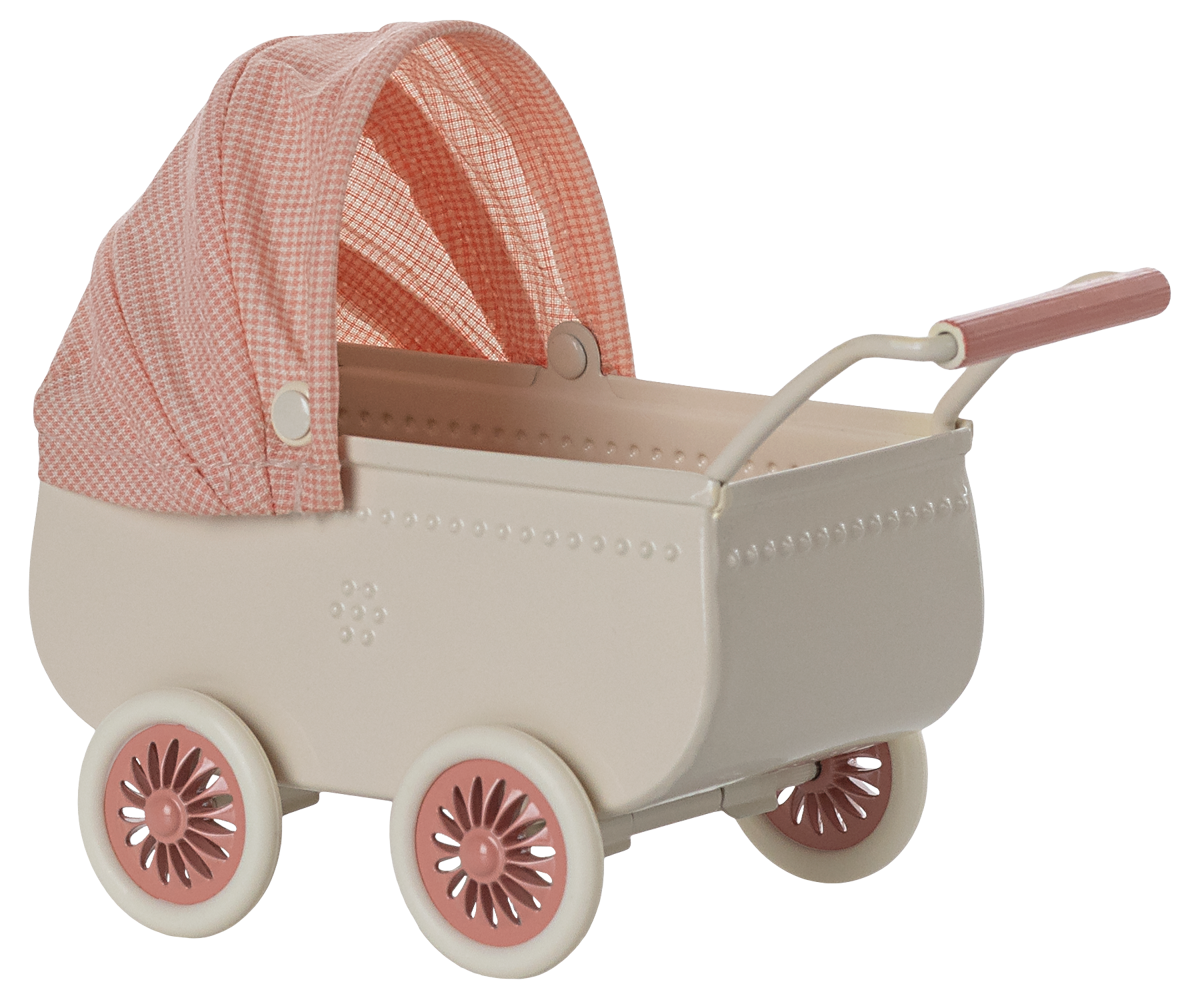 Maileg Mouse Pram In Coral