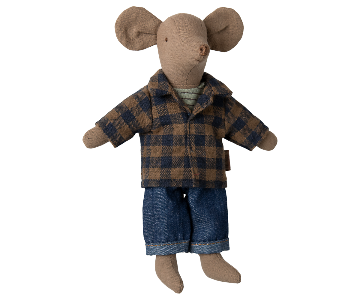 Maileg Dad Mouse In Light Brown
