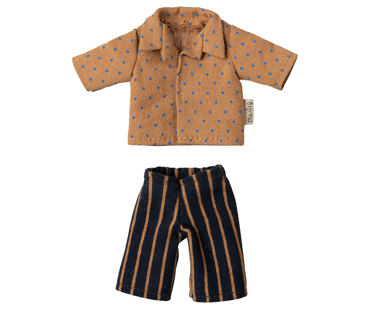 Maileg Dad Mouse Shirt and Striped Pants