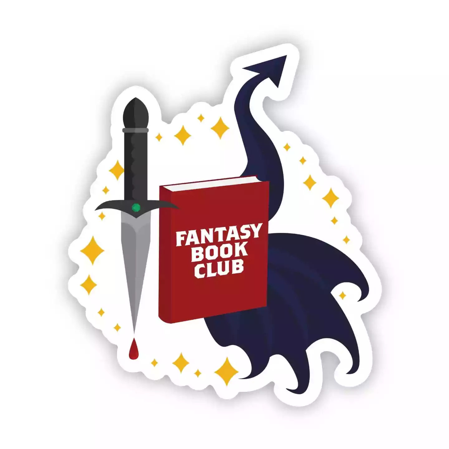 Big Moods Fantasy Book Club Sticker