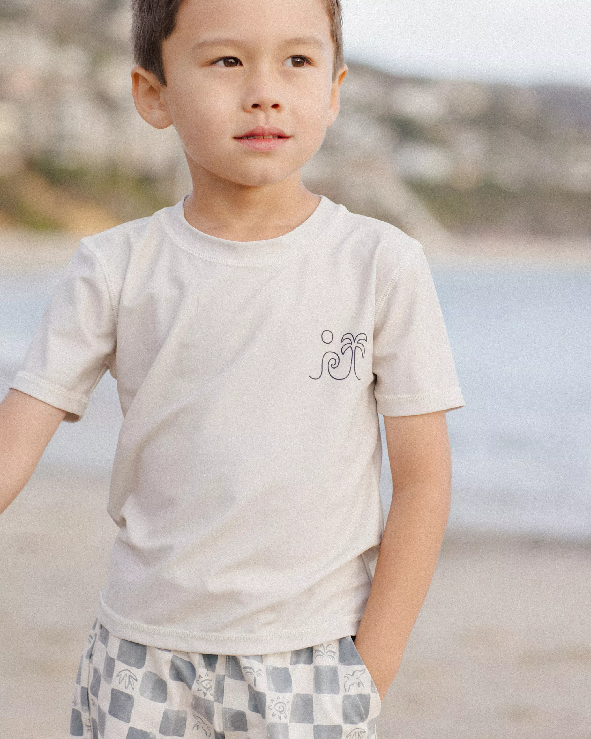 Rylee & Cru Boys Rashguard In Stone