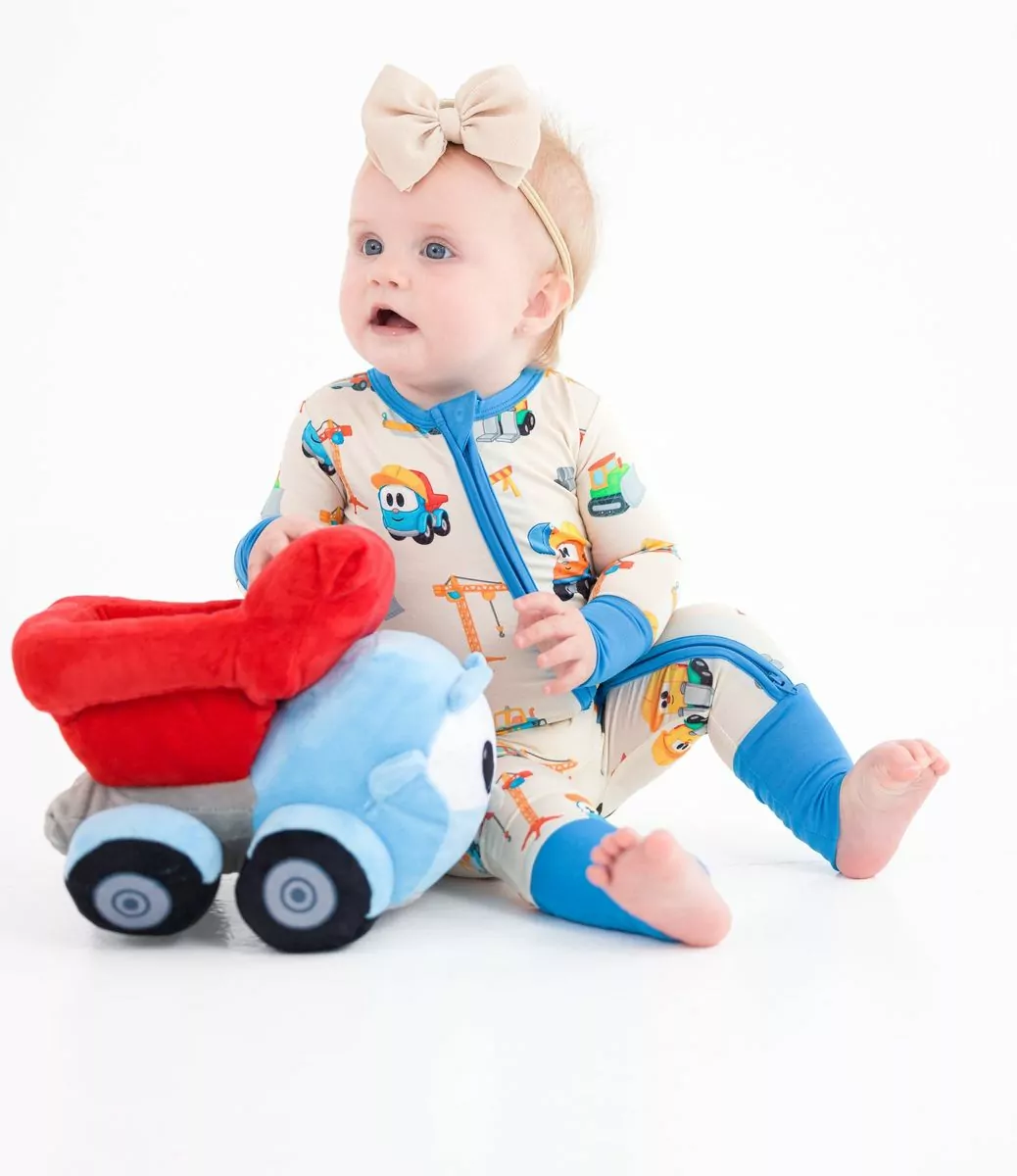 Birdie Bean Leo The Truck Construction Buddies Bamboo Viscose Convertible Romper