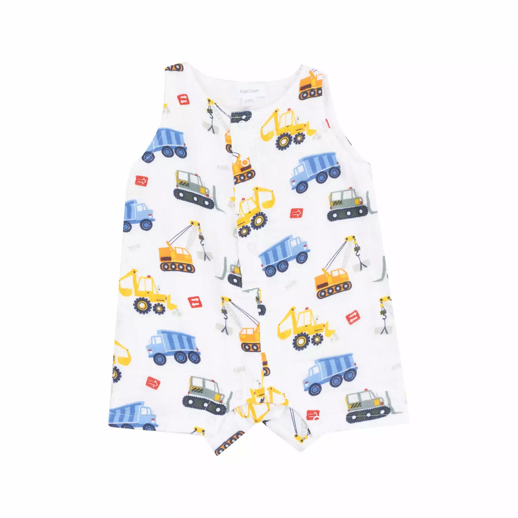 Angel Dear Cool Construction Muslin Sleeveless Shortie Romper