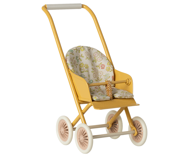Maileg Micro Stroller In Yellow