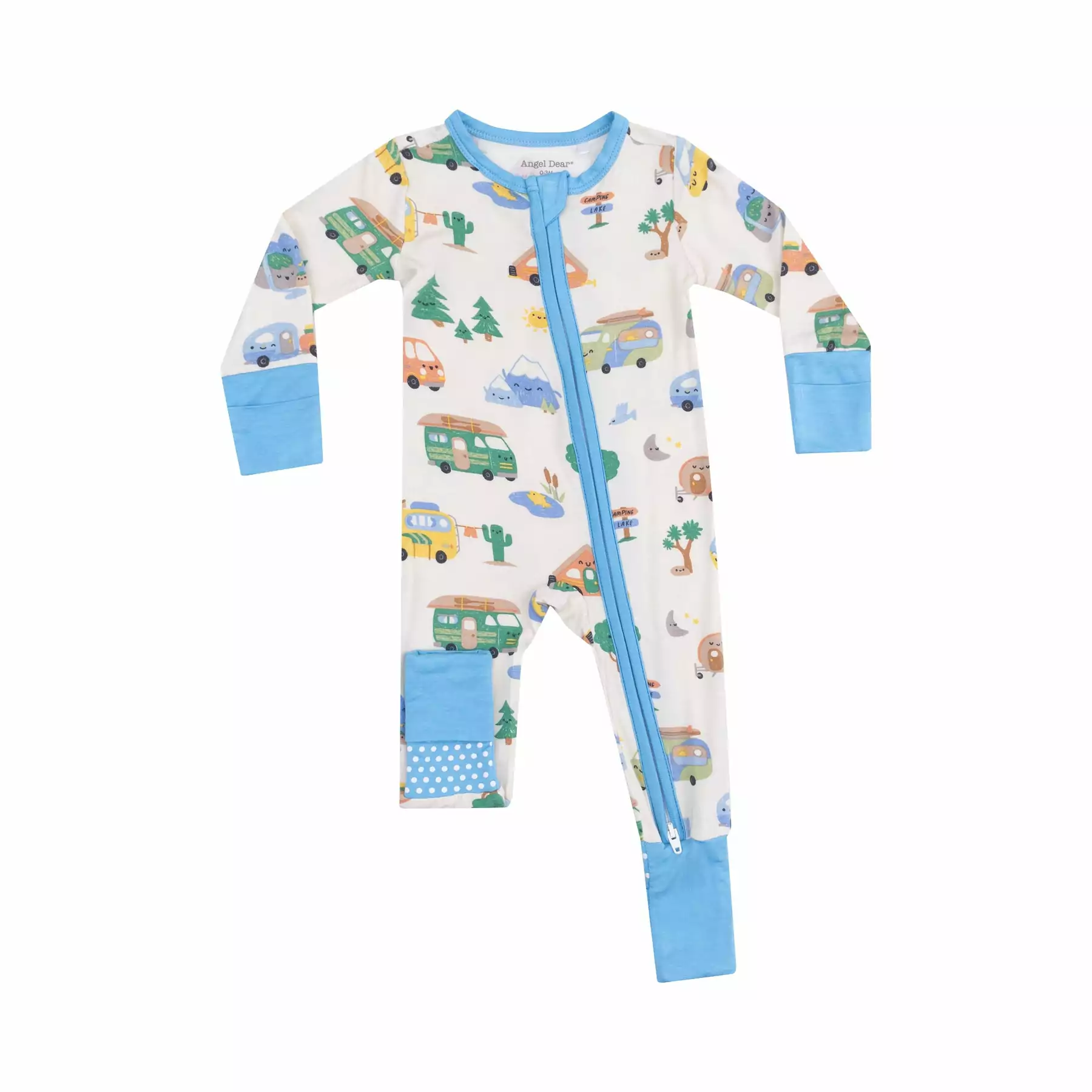 Angel Dear Friendly Campers Bamboo Viscose Zipper Romper