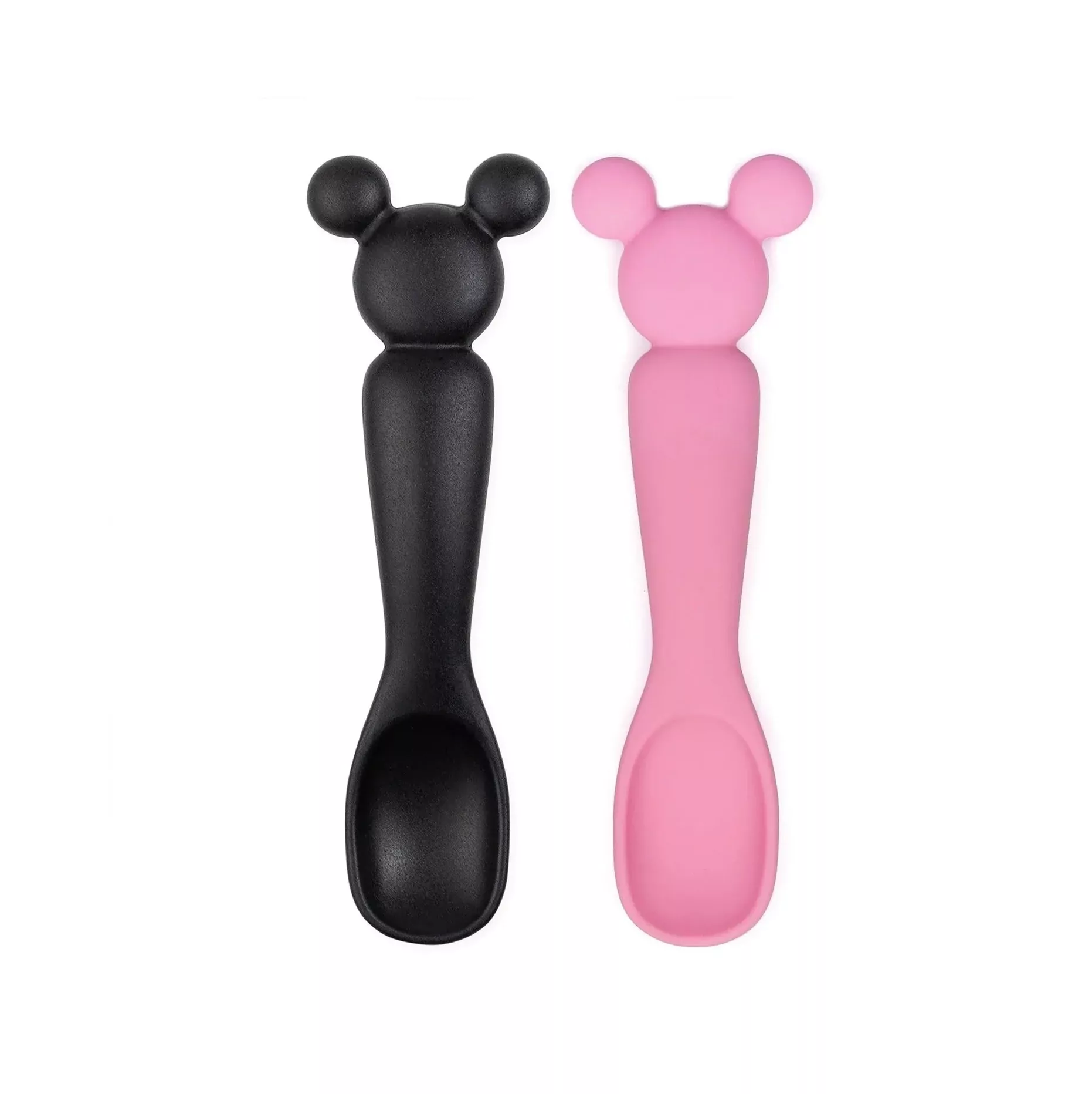 Bumkins Silicone Dipping Spoons: Minnie Mouse (Black and Pink)
