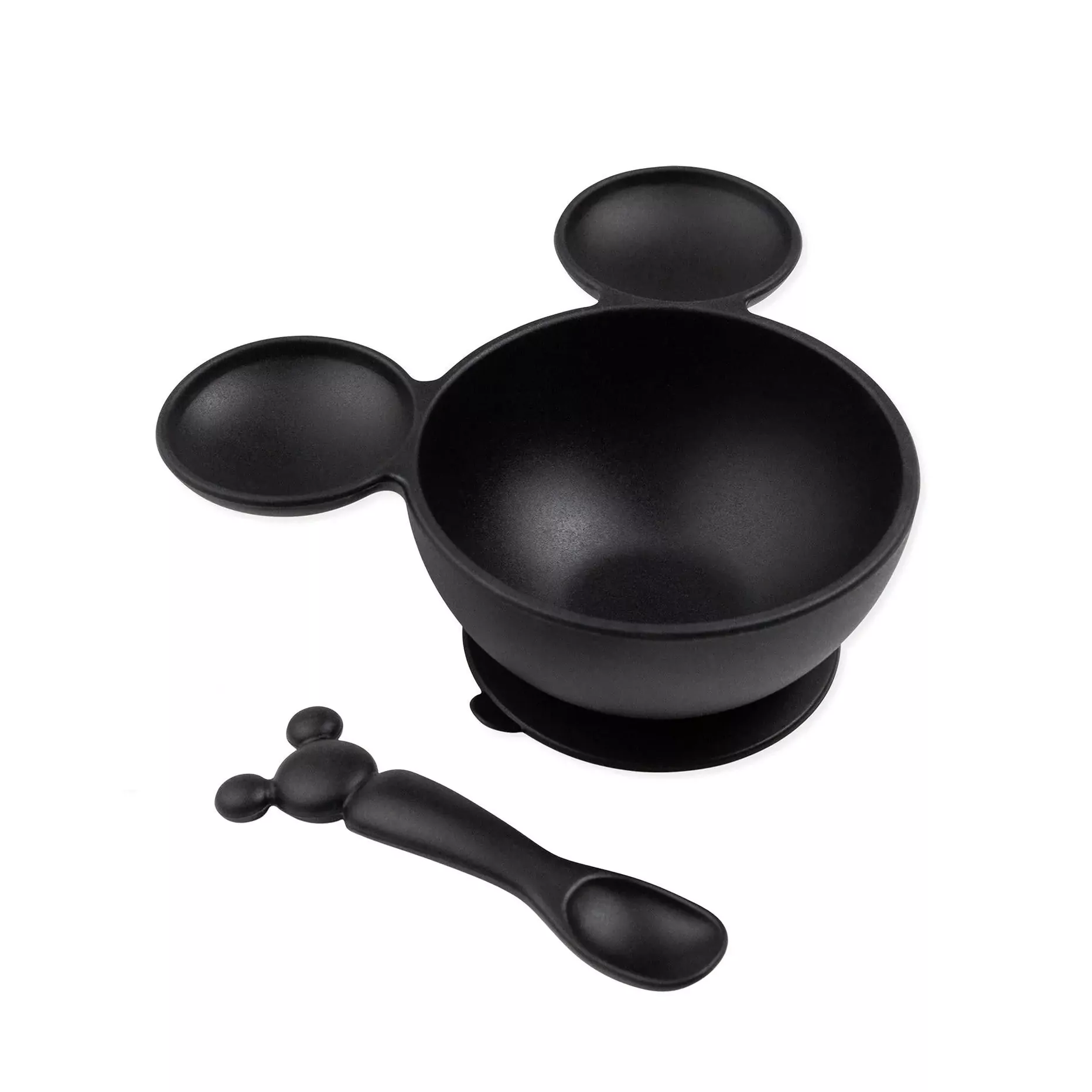 Bumkins Silicone First Feeding Set: Mickey Mouse Classic Black