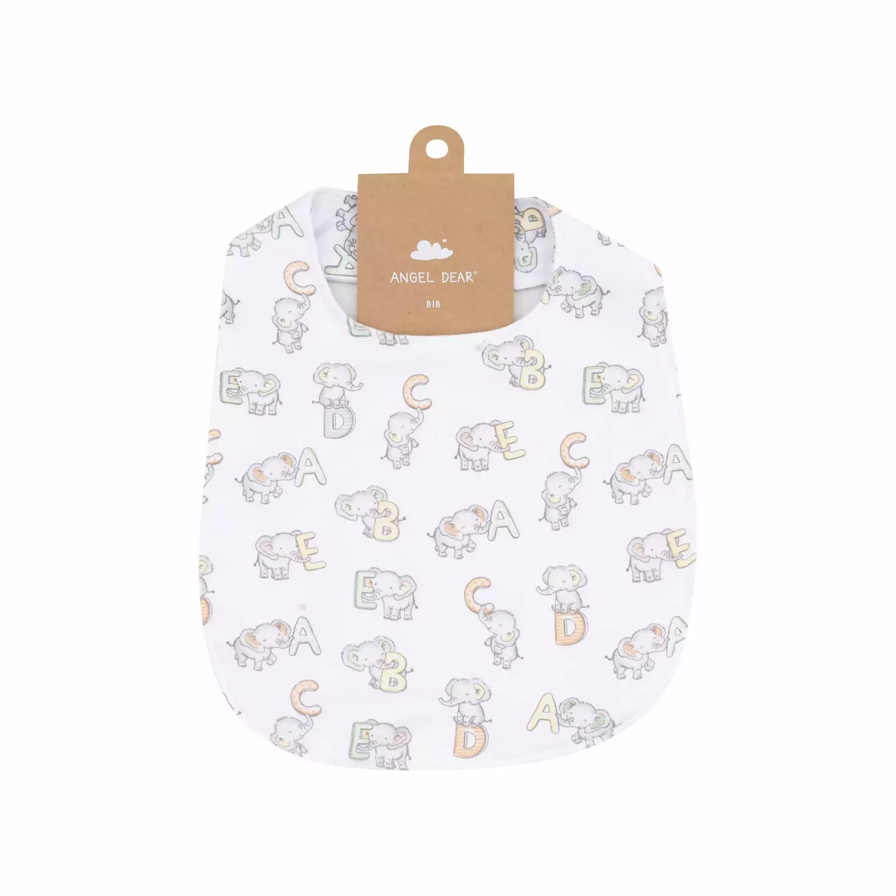 Angel Dear Vintage Elephant ABC Feeding Bib
