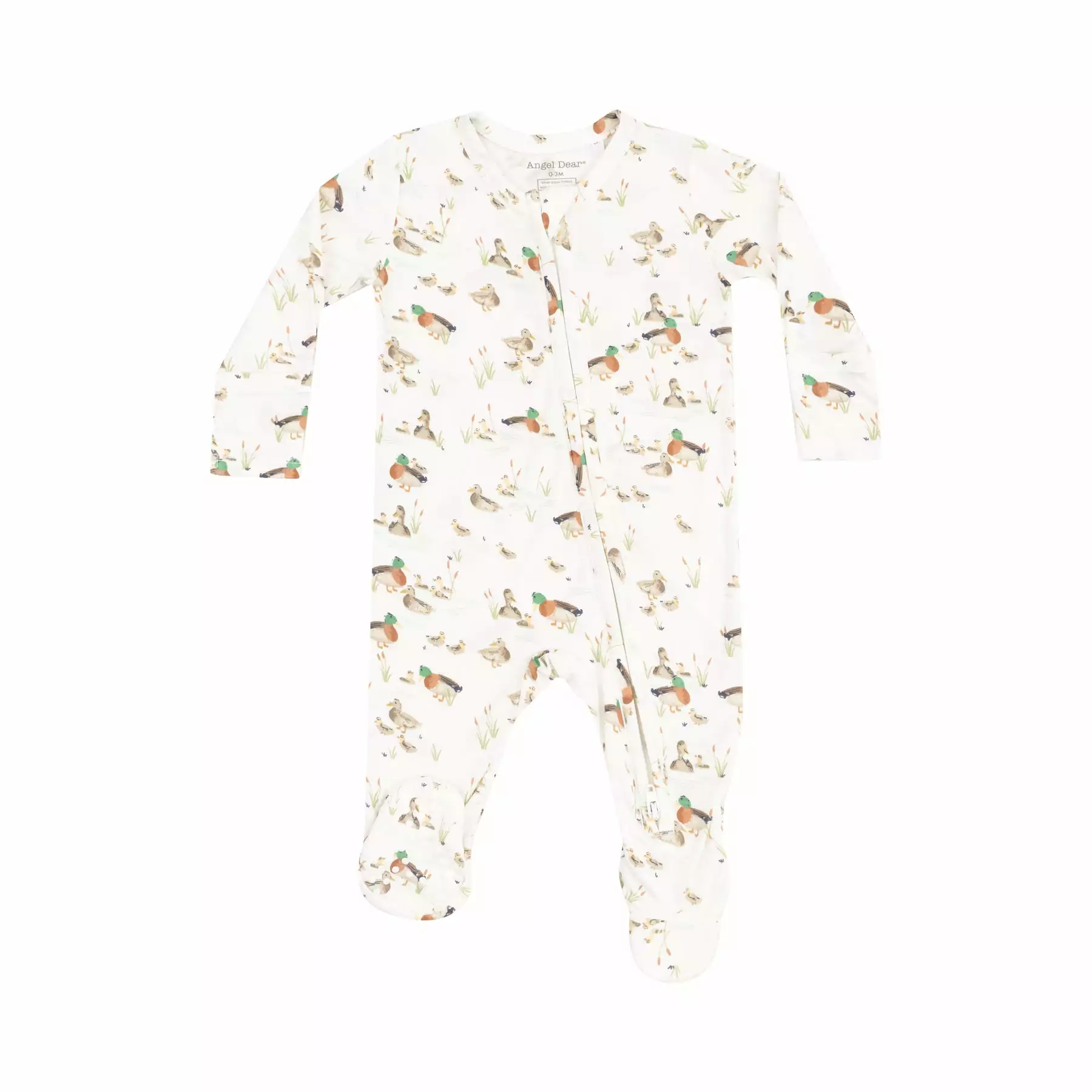 Angel Dear Duckling Families Bamboo Viscose Zipper Footie