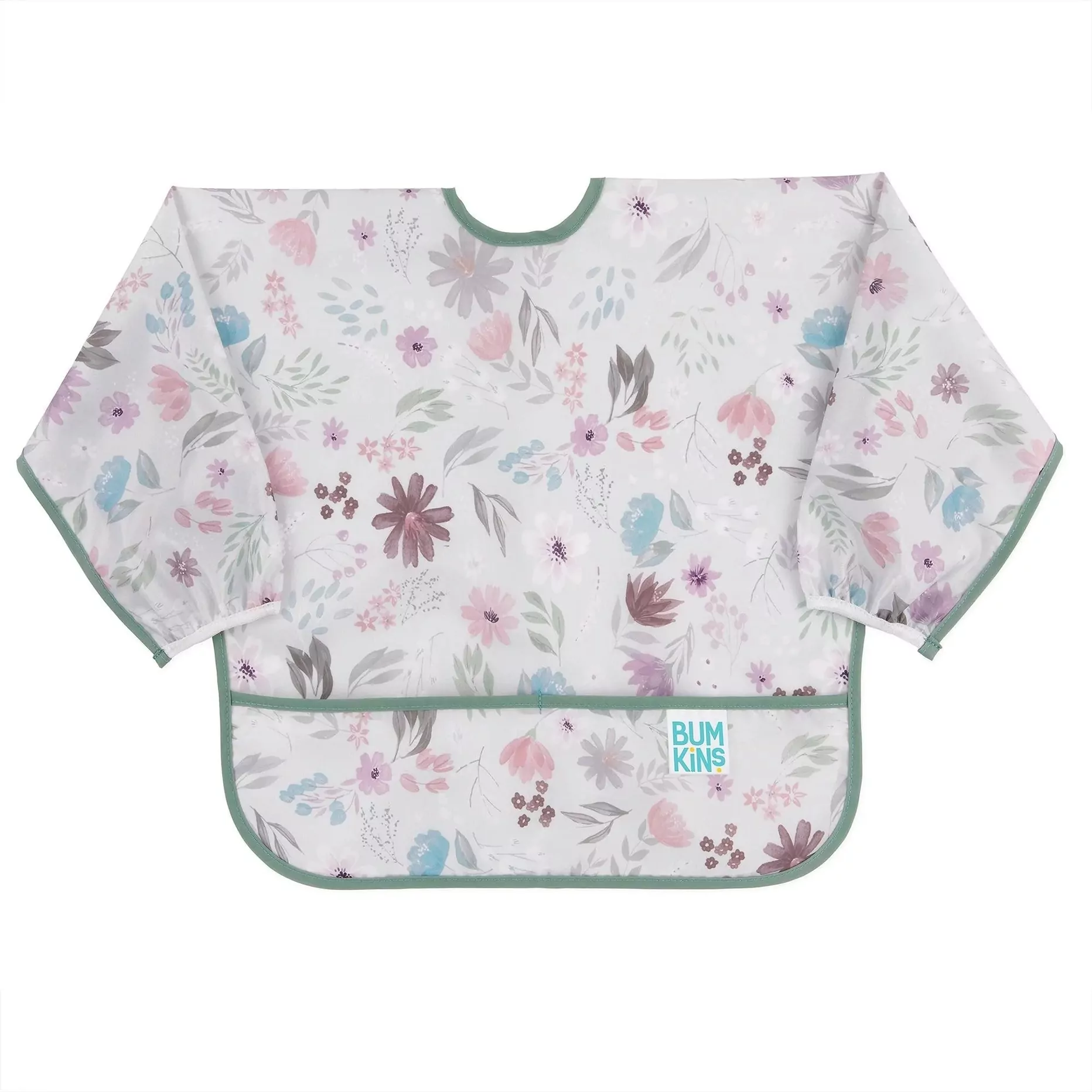 Bumkins Sleeved Bib: Floral
