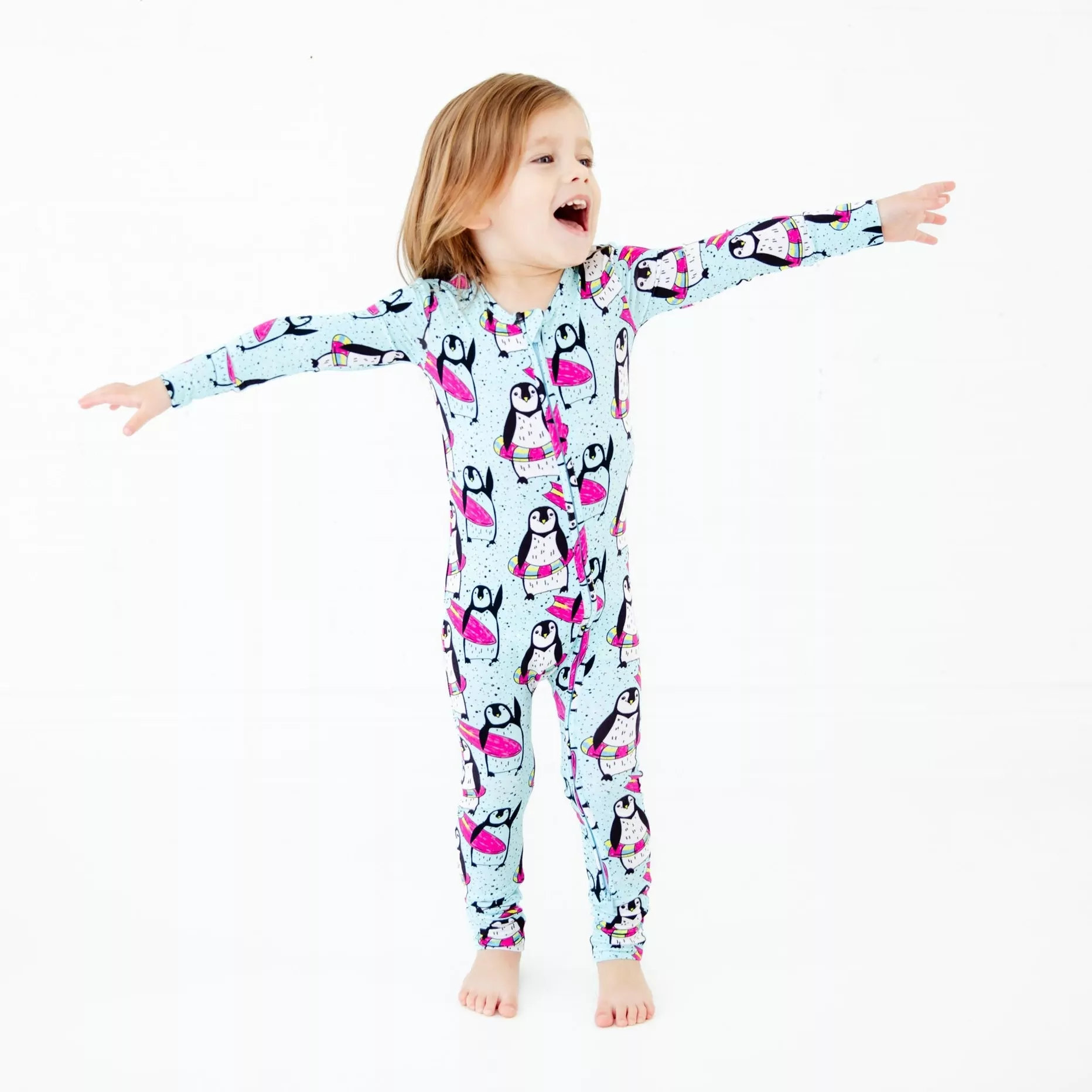Dreamiere License To Chill Penguin Bamboo Viscose Convertible Footie
